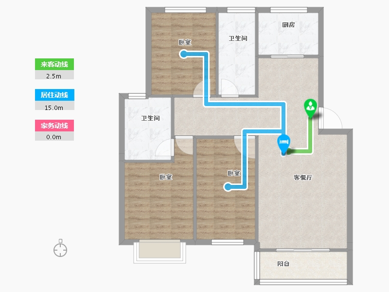 青海省-西宁市-平安先河东苑-95.30-户型库-动静线