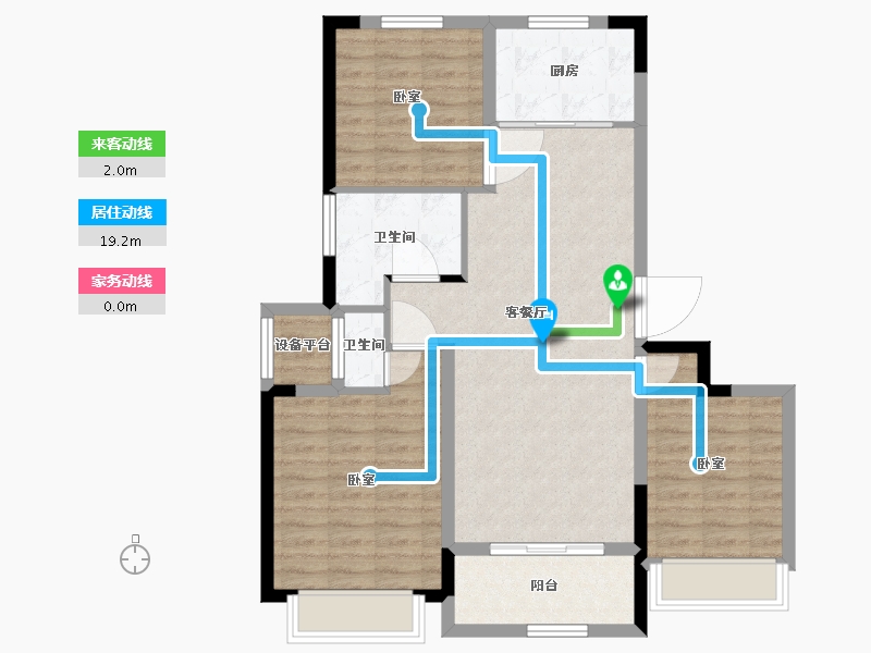 浙江省-杭州市-绿城千岛湖柳岸晓风-87.00-户型库-动静线