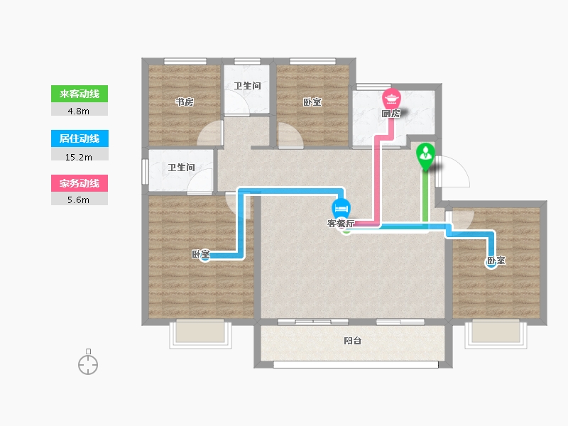 江苏省-南京市-佳兆业悦峰府-112.00-户型库-动静线