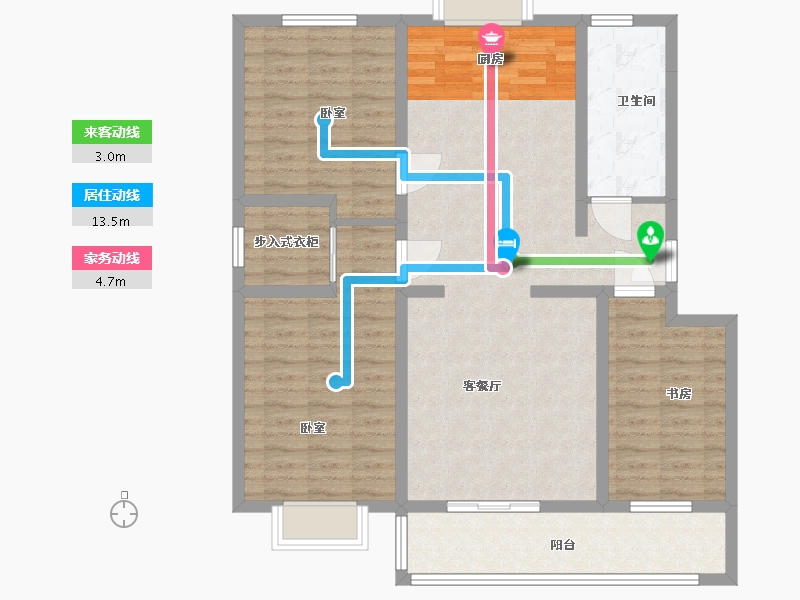 甘肃省-金昌市-天庆 金水湖畔-106.00-户型库-动静线