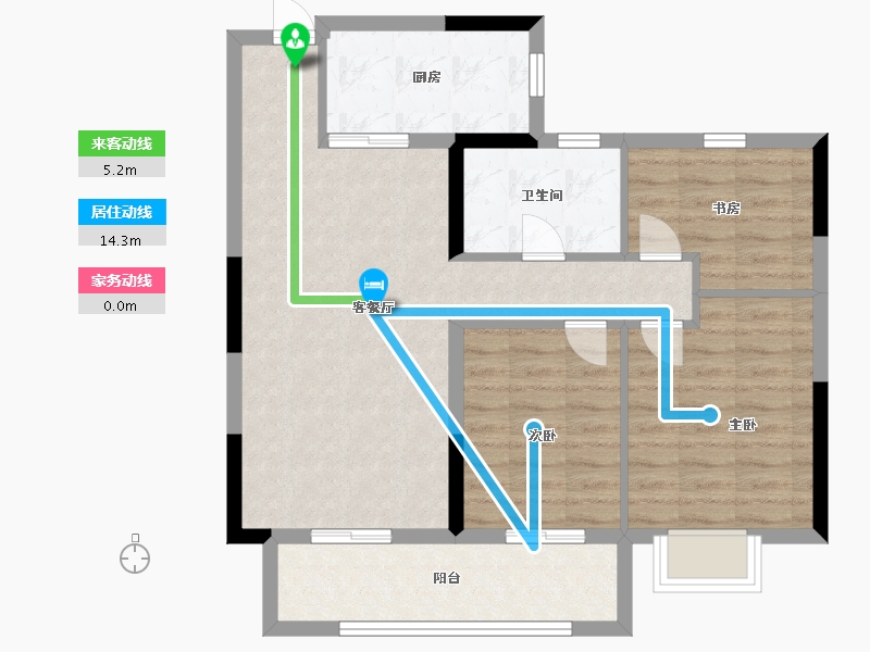 江苏省-南通市-恒大御澜庭(推广名)-78.00-户型库-动静线