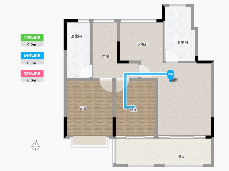 江苏省-泰州市-桃源府南苑-150.00-户型库-动静线