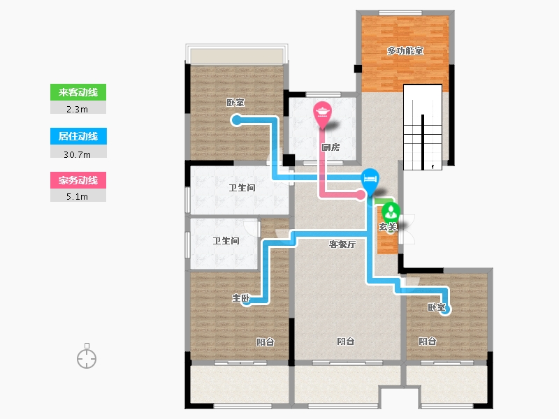 江苏省-苏州市-姑苏正弘府-206.00-户型库-动静线