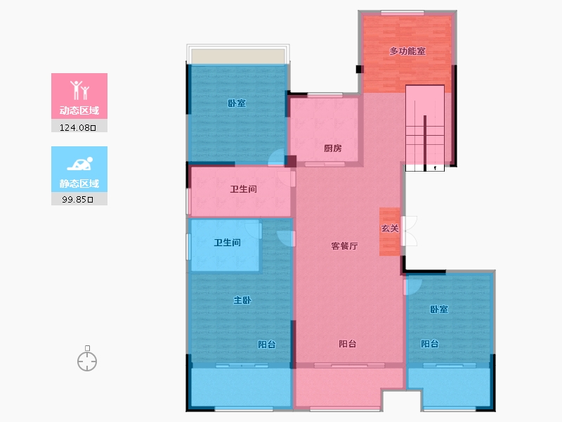 江苏省-苏州市-姑苏正弘府-206.00-户型库-动静分区