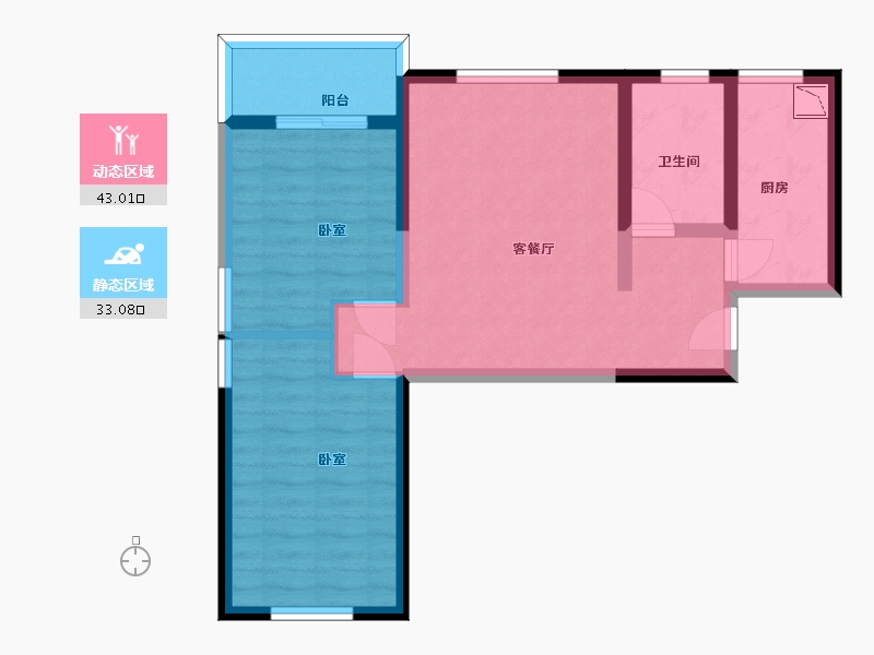 甘肃省-兰州市-新西部兰州印象-67.05-户型库-动静分区