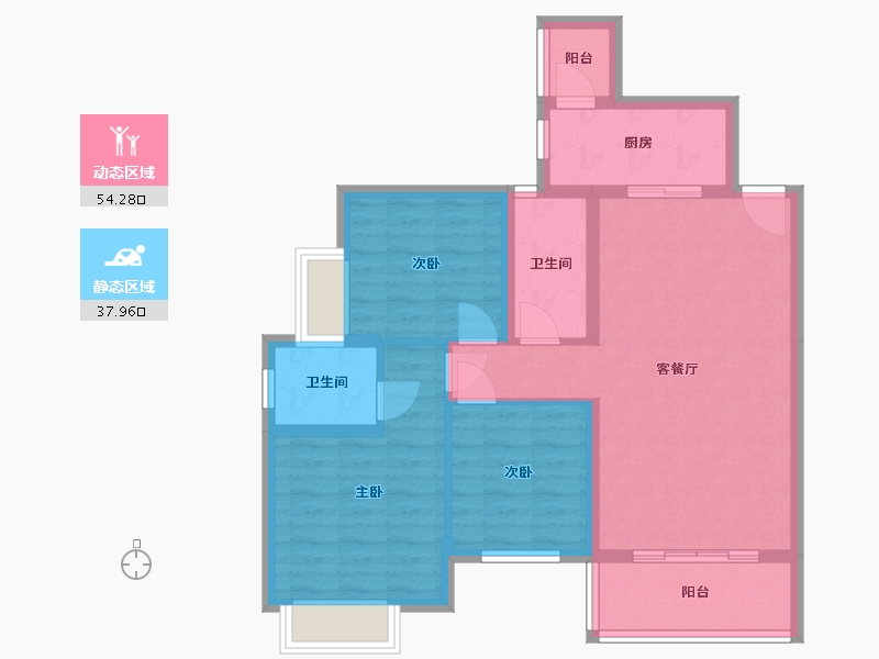 贵州省-安顺市-万象御墅-82.04-户型库-动静分区