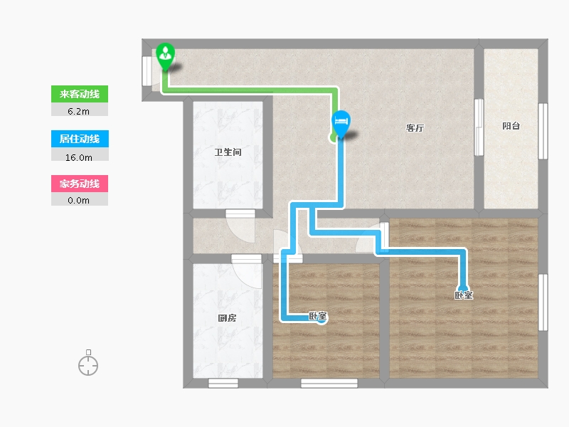 山西省-太原市-橙色公寓-75.76-户型库-动静线