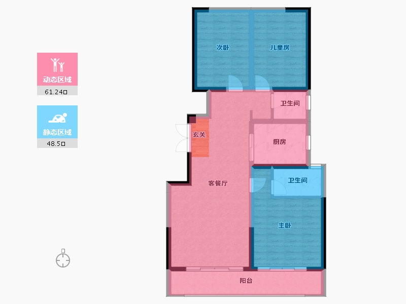 甘肃省-天水市-保利堂悦-98.98-户型库-动静分区