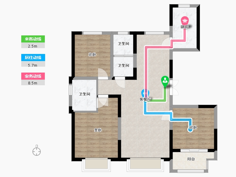 河北省-保定市-王府壹号-87.80-户型库-动静线