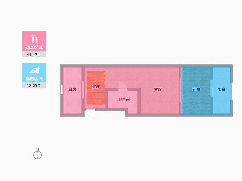 山西省-太原市-橙色公寓-52.43-户型库-动静分区