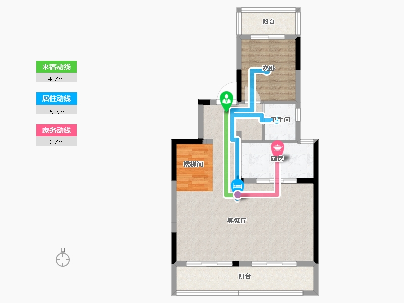 浙江省-杭州市-地铁万科未来天空之城-71.38-户型库-动静线