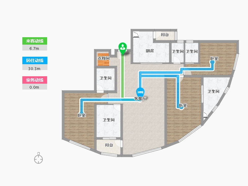 浙江省-杭州市-永和府-161.86-户型库-动静线