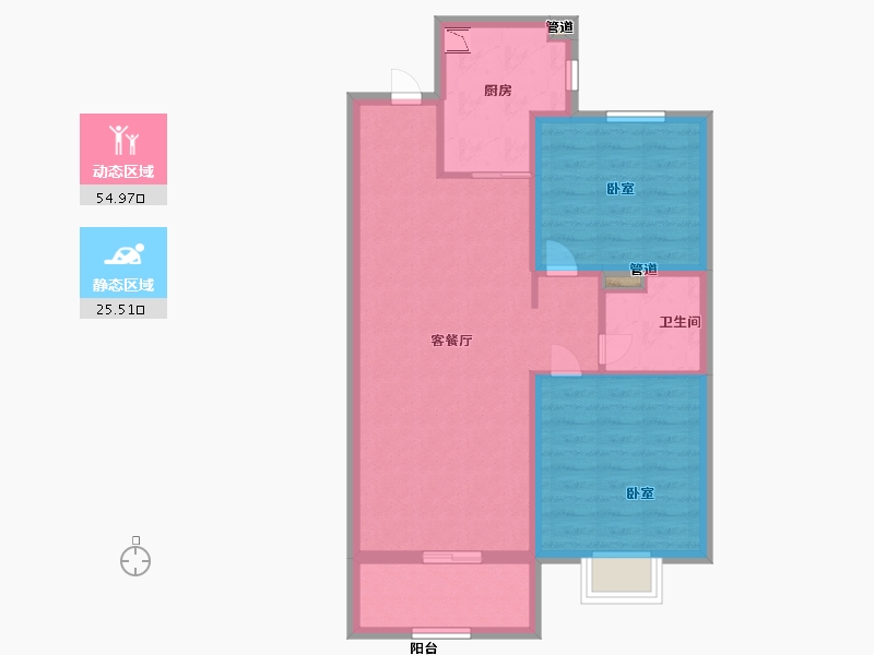 山西省-太原市-中国中铁·诺德城-72.00-户型库-动静分区