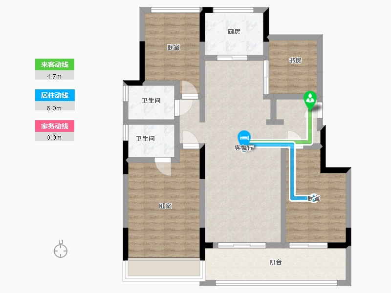 浙江省-杭州市-祥生云境-100.00-户型库-动静线