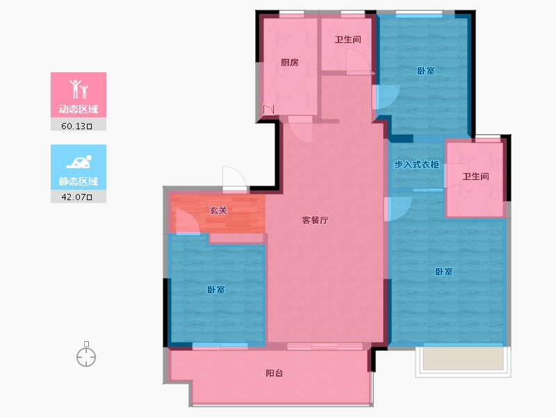 江苏省-镇江市-镇江金山铭著-92.00-户型库-动静分区