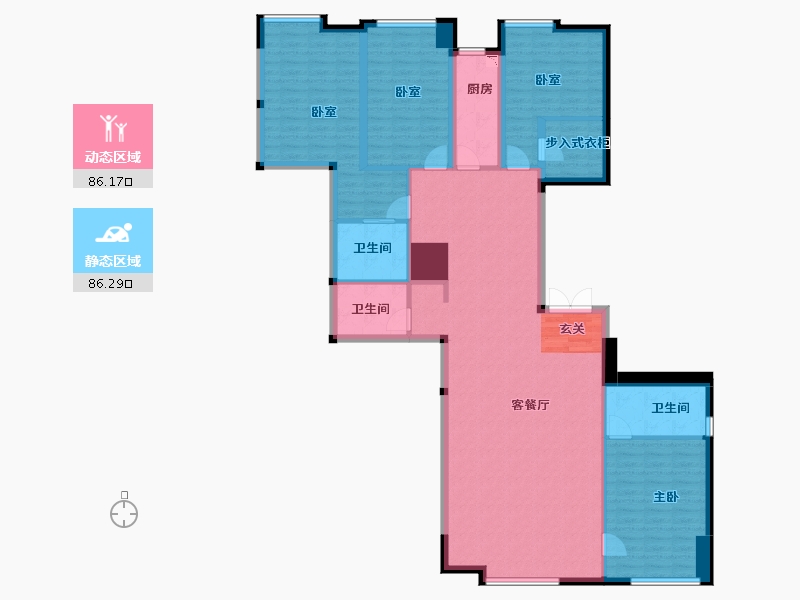 甘肃省-兰州市-鸿嘉国际广场-155.01-户型库-动静分区