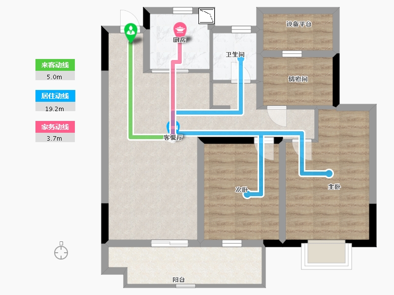 江苏省-南通市-如东中梁首府壹号-76.00-户型库-动静线