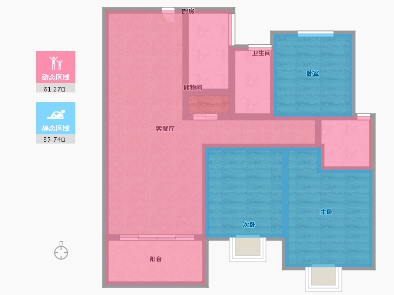 江西省-抚州市-海瑞公馆-84.00-户型库-动静分区