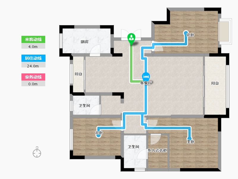 河北省-廊坊市-王府花园-125.00-户型库-动静线