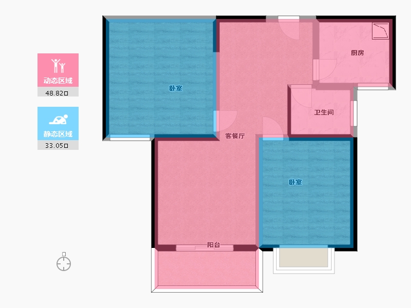 甘肃省-兰州市-新西部兰州印象-72.45-户型库-动静分区