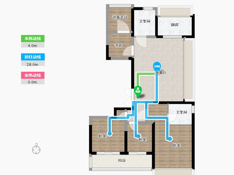 浙江省-杭州市-联发溪语宸庐-102.00-户型库-动静线