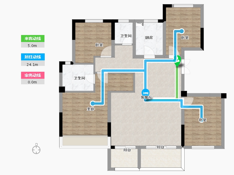 江苏省-扬州市-佳源玖珑湾-114.05-户型库-动静线