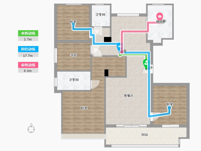 江苏省-镇江市-丹阳桃源里-115.99-户型库-动静线