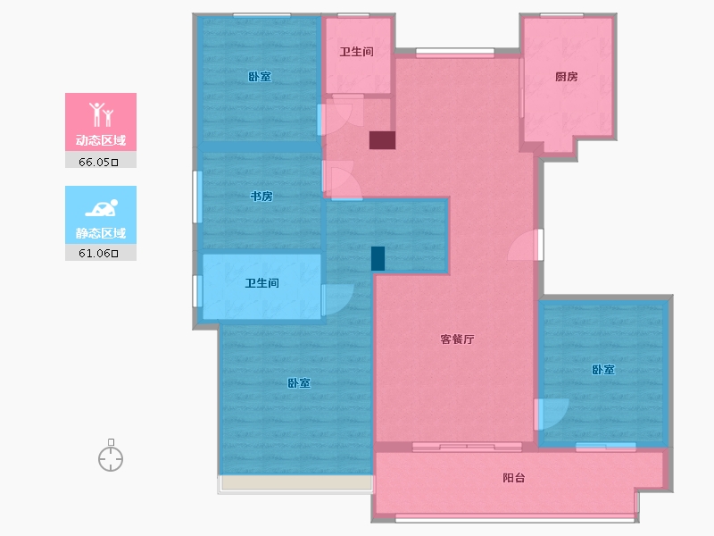 江苏省-镇江市-丹阳桃源里-115.99-户型库-动静分区