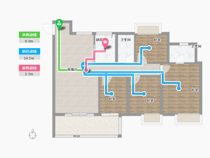 江西省-抚州市-华章三科状元台-102.00-户型库-动静线