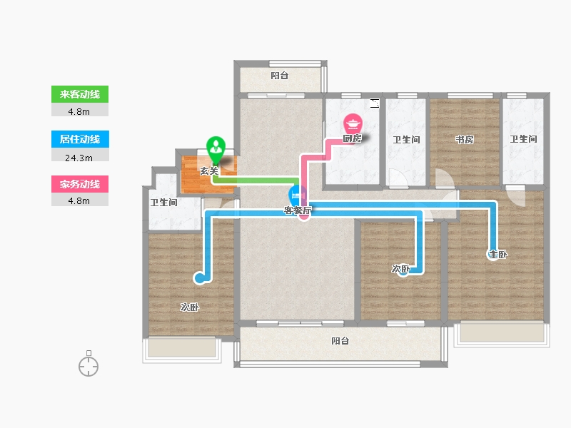 江苏省-盐城市-凤凰汇天辰府-140.82-户型库-动静线