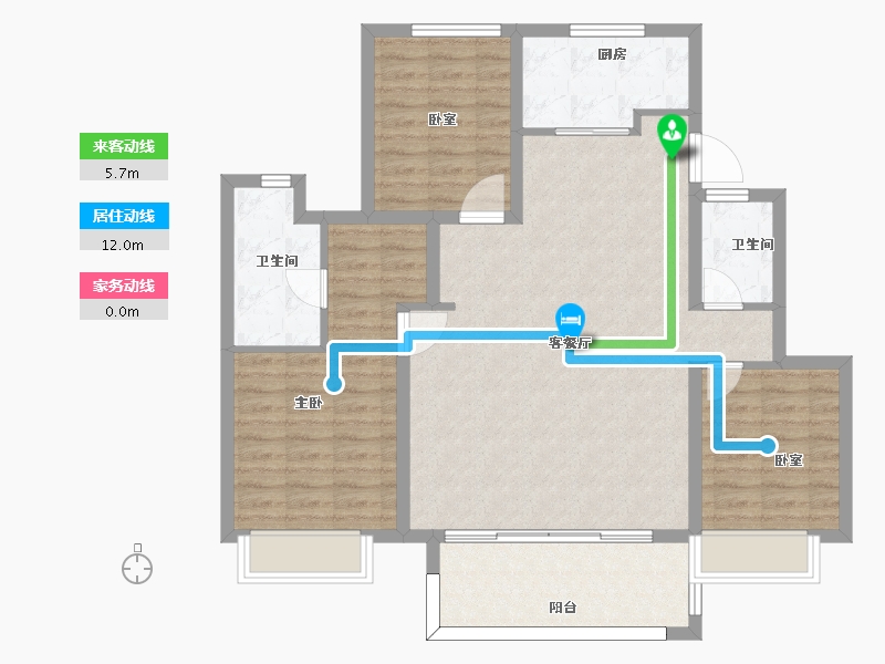 江苏省-扬州市-万科运河湾-102.16-户型库-动静线