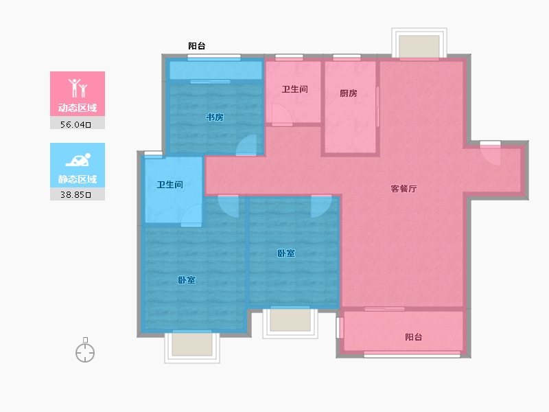 江西省-抚州市-硕丰壹方城-86.00-户型库-动静分区