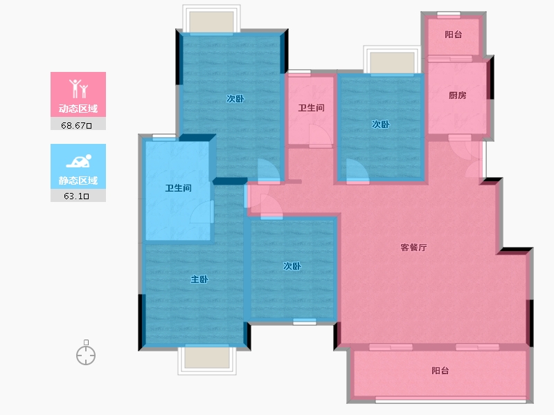 四川省-成都市-天悦国际-117.27-户型库-动静分区