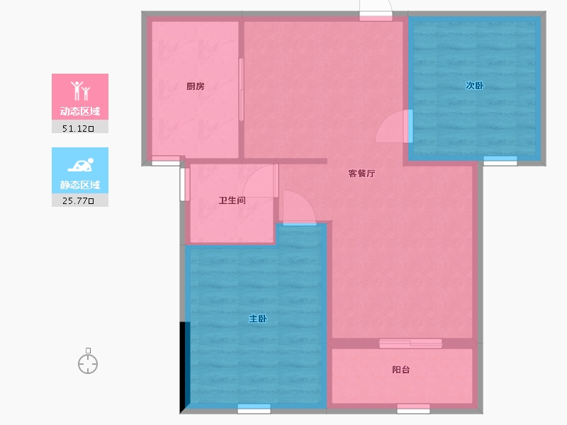 江苏省-南通市-世茂·江海天成-69.00-户型库-动静分区