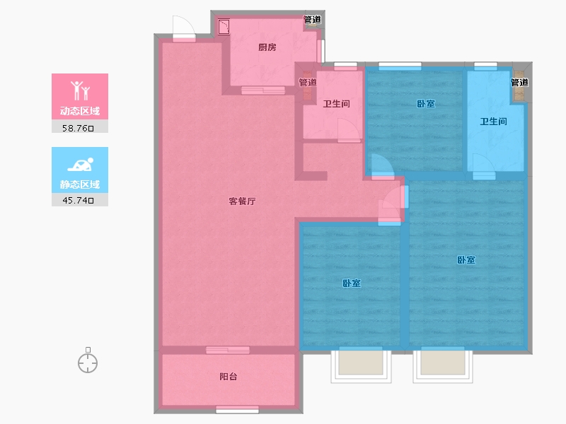 山西省-太原市-中国中铁·诺德城-93.00-户型库-动静分区