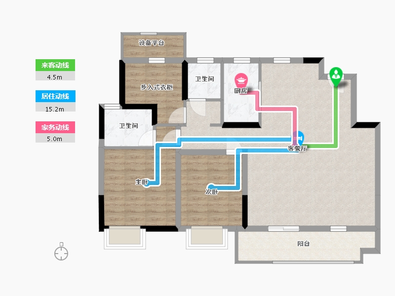 江苏省-南通市-如东中梁首府壹号-96.00-户型库-动静线