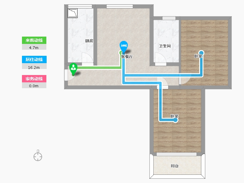 甘肃省-兰州市-新西部兰州印象-68.25-户型库-动静线