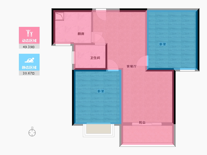 甘肃省-兰州市-新西部兰州印象-71.17-户型库-动静分区