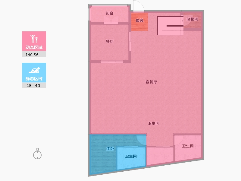 浙江省-台州市-德信西湖云庄-149.01-户型库-动静分区