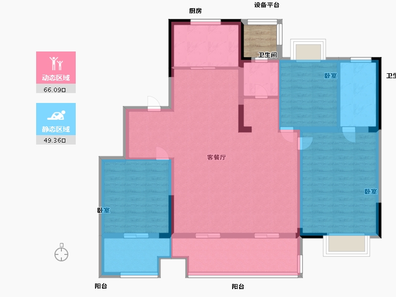 江苏省-常州市-铂悦时代-106.00-户型库-动静分区