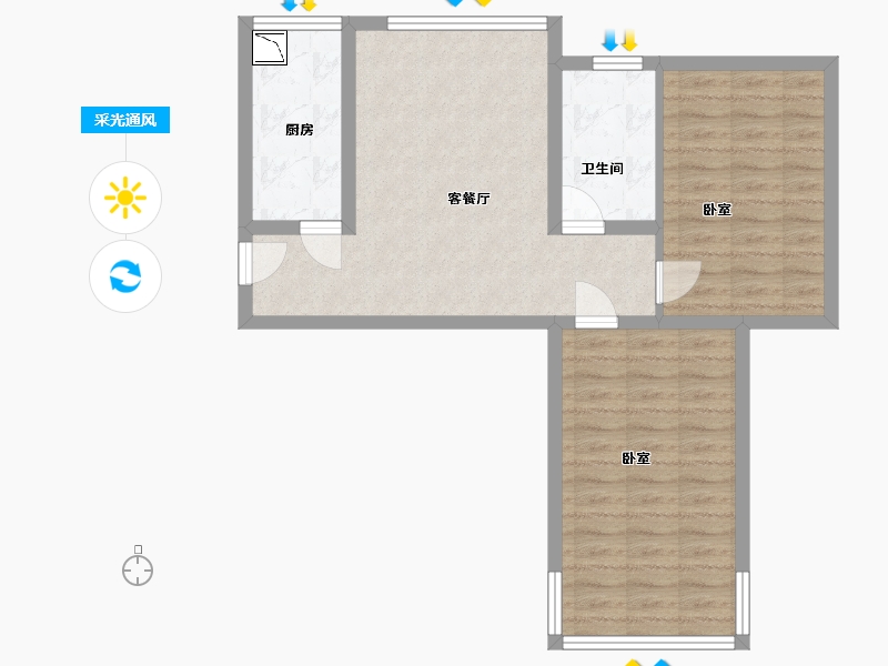 甘肃省-兰州市-新西部兰州印象-68.45-户型库-采光通风