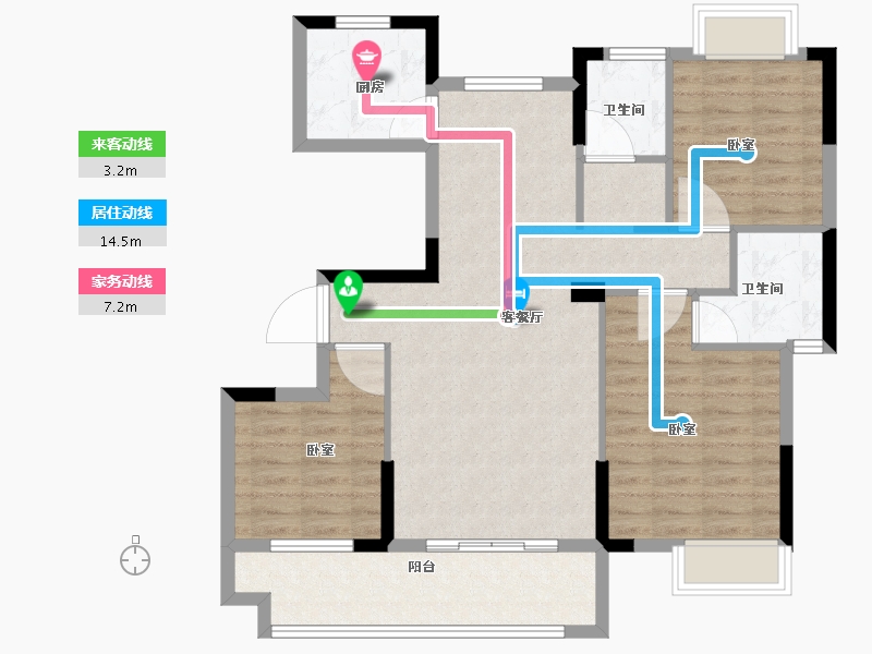 江西省-抚州市-康瑞贤仕书苑-92.00-户型库-动静线