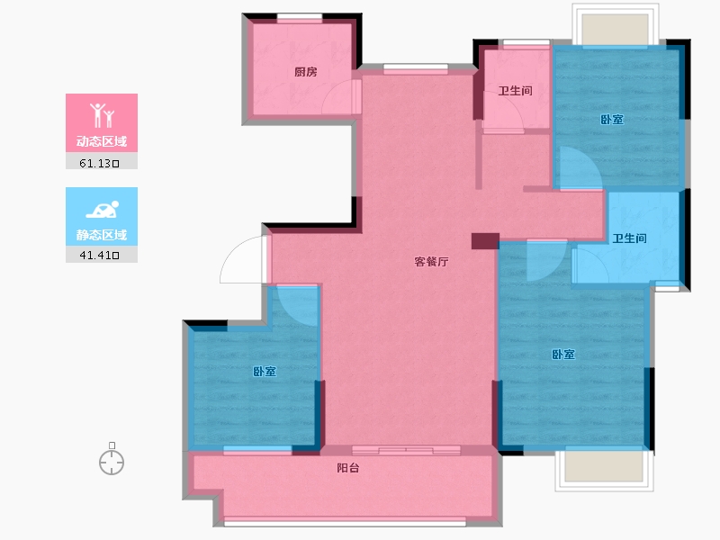 江西省-抚州市-康瑞贤仕书苑-92.00-户型库-动静分区