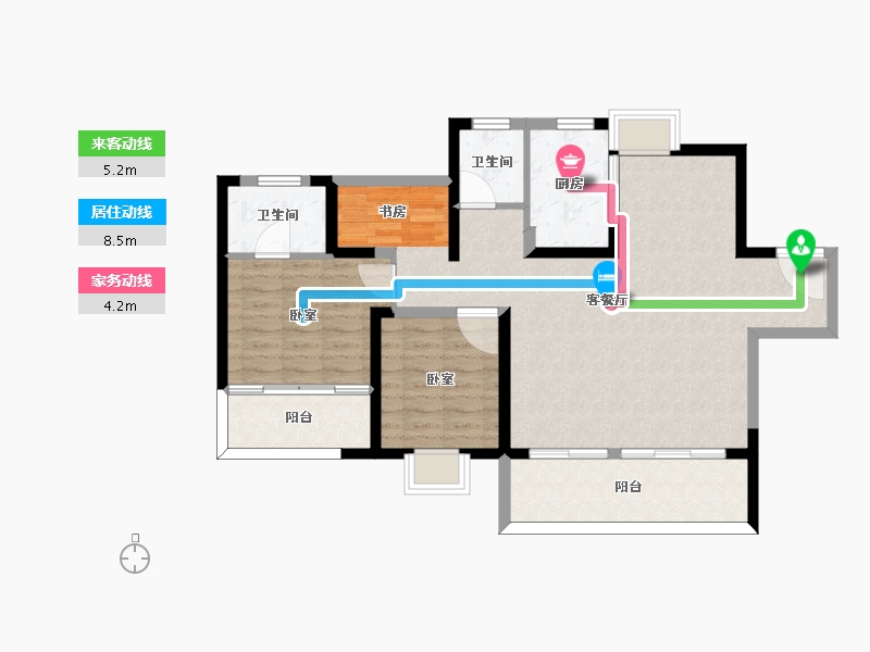 江苏省-南京市-荣盛隽峰雅苑-93.00-户型库-动静线