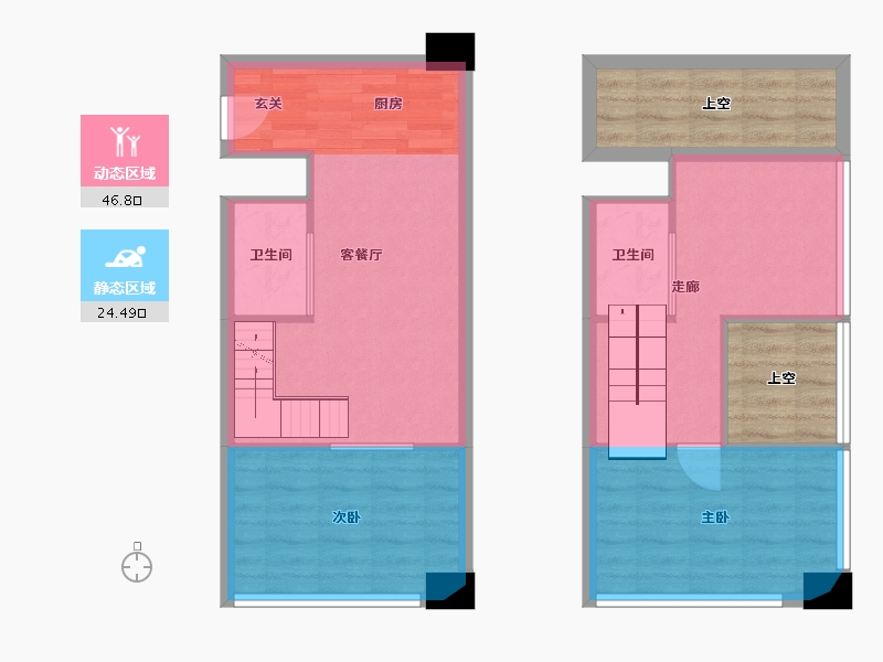 江苏省-苏州市-阳光城·悦湖商业中心-74.45-户型库-动静分区