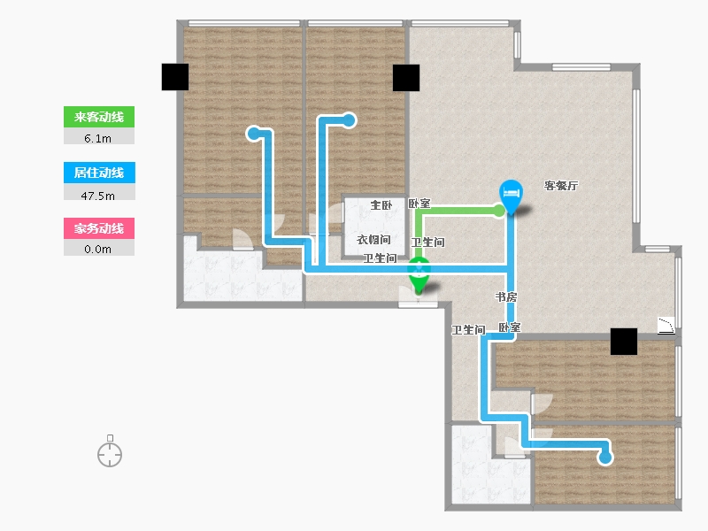 甘肃省-兰州市-金色堤岸云境-228.21-户型库-动静线