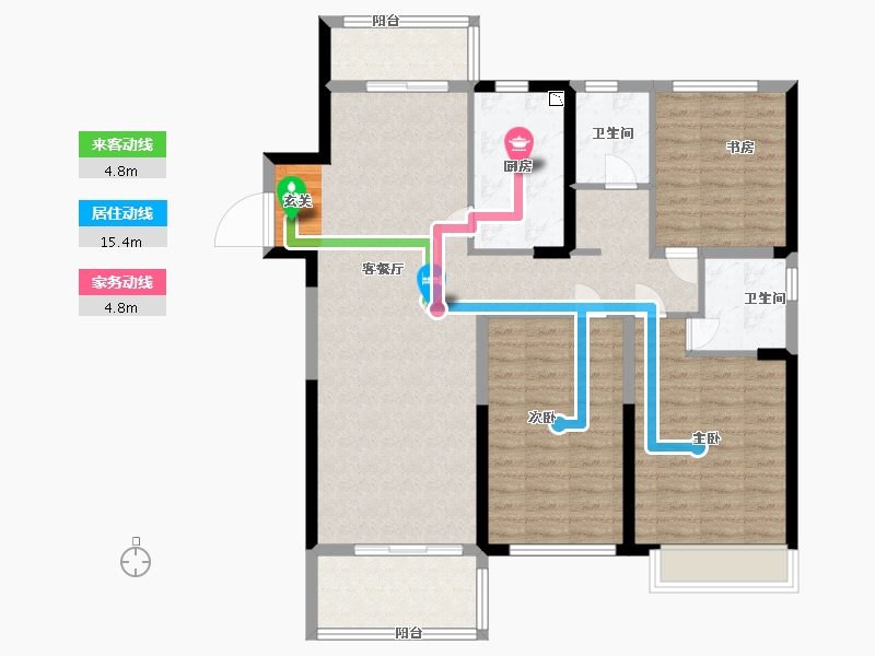 江苏省-盐城市-凤凰汇天辰府-110.36-户型库-动静线