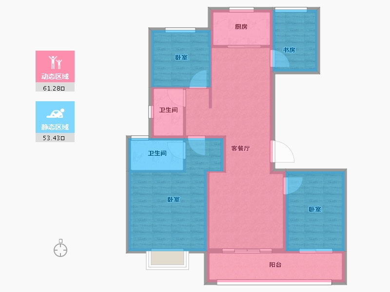 江苏省-南京市-佳兆业悦峰府-103.00-户型库-动静分区