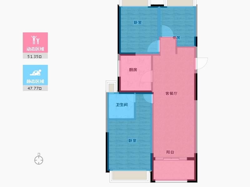 江苏省-南通市-优山美地名邸-89.40-户型库-动静分区