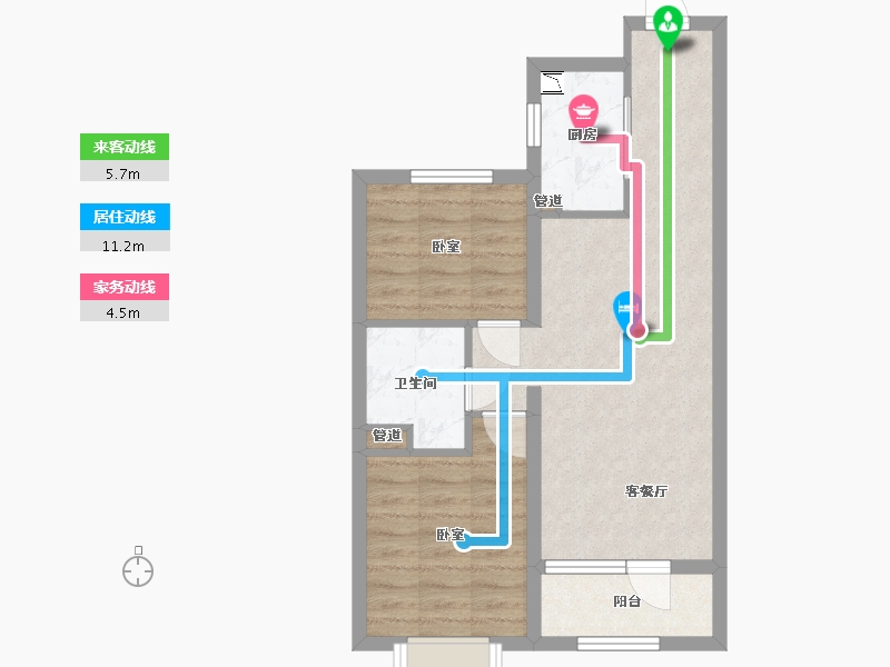 山西省-太原市-华润公元九里-56.99-户型库-动静线